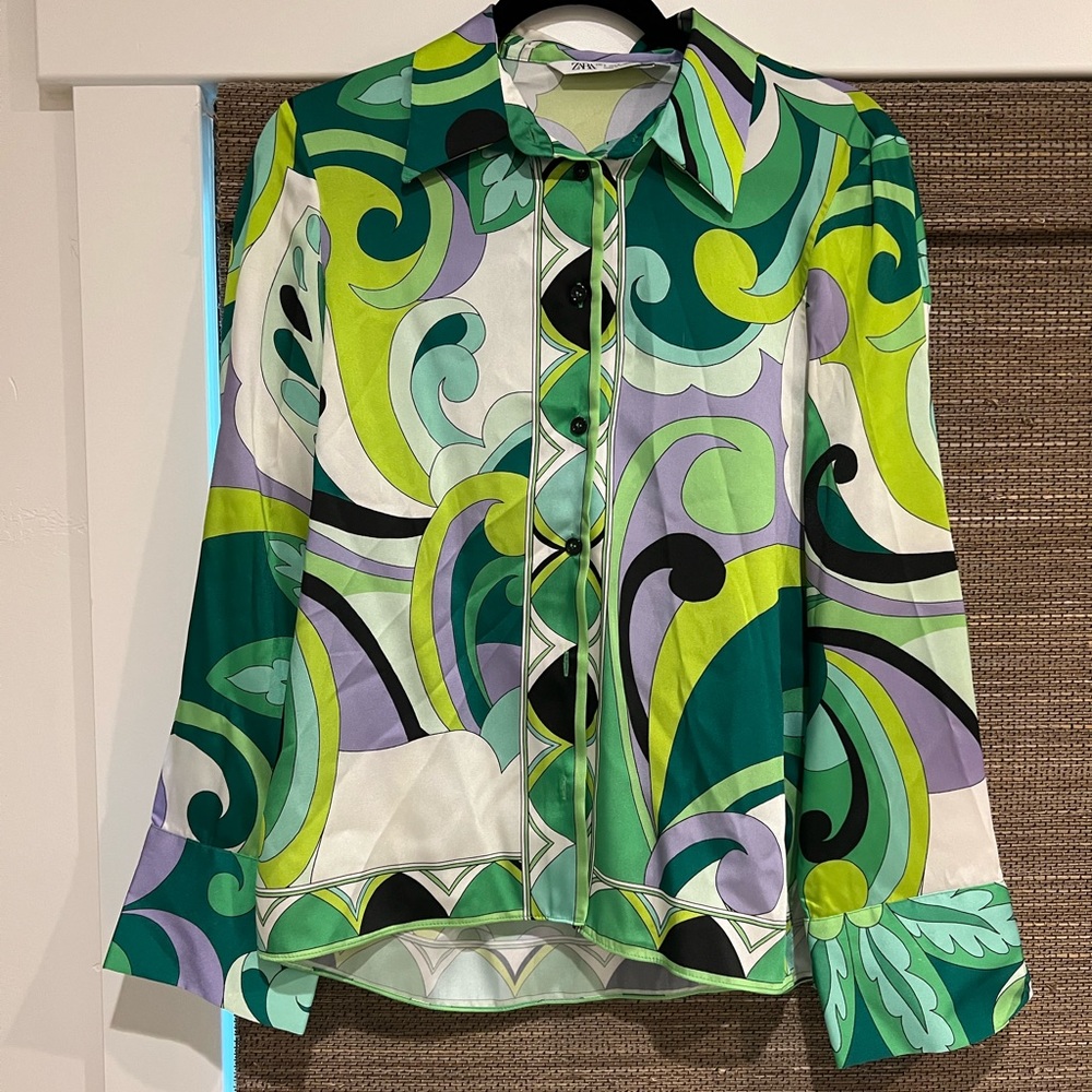 Zara printed blouse